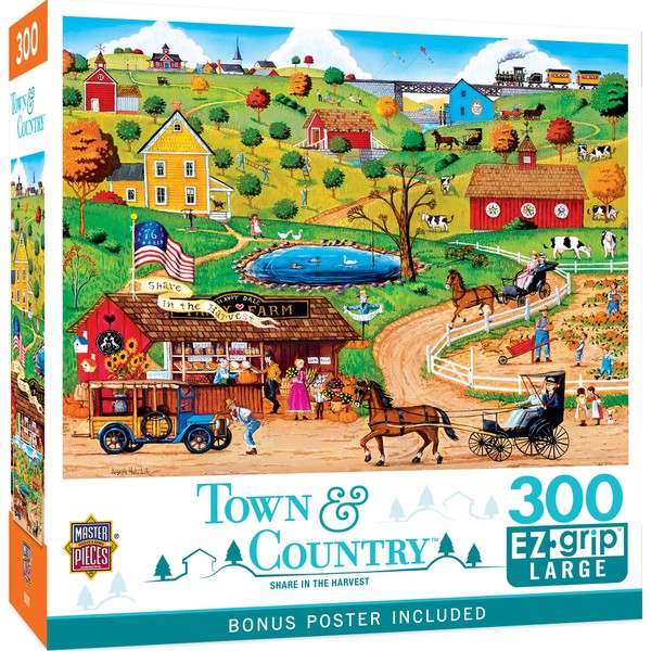 MasterPieces 300 Piece EZ Grip Jigsaw Puzzle - Share in The Harvest - 18"x24"