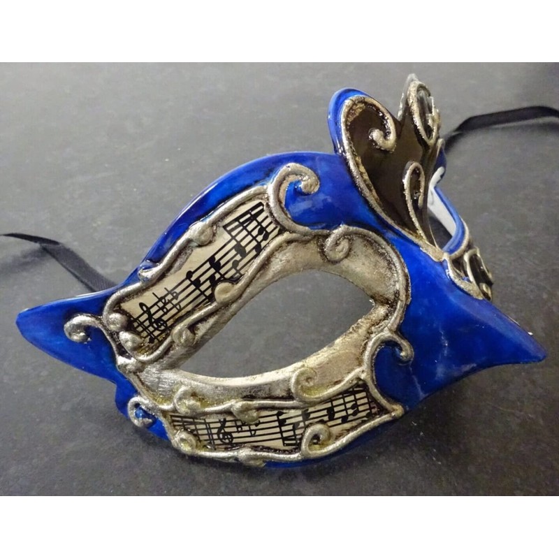 QUALITY BLACK BLUE & SILVER THEATRICAL MUSICAL NOTES / SCRIPT