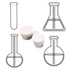 KINDPMA Pack of 22 Rubber Stoppers White Solid Rubber Stoppers