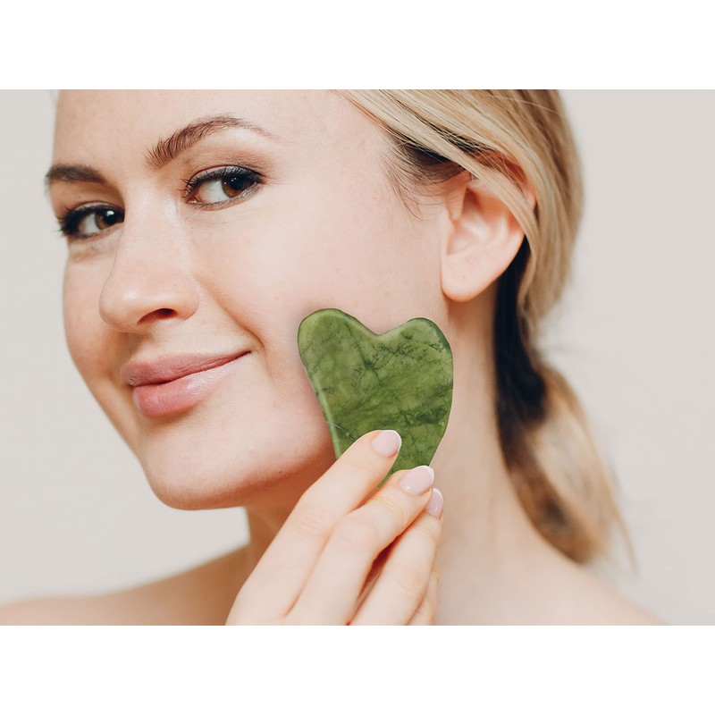 BEPER C301ABE101 Roller and Stone Gua Sha in Jade, Jade