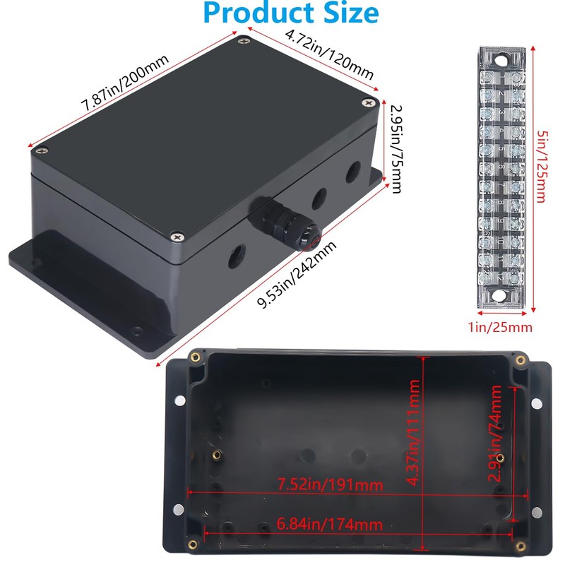 Otdorpatio Project BoxI P67 Outdoor Waterproof box Electronic Junction Box