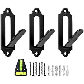 MASANI European Mount Skull Hanger - 3 Pack - for Deer, Mule, Buffalo, Coyote, Small Game Animals - 50 Degree Angle - Holds up to 50lbs - Complete with Dual Axis Level, 6 Anchor Bolts, 6 Steel Screws