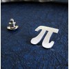 Pi Math Symbol Sterling Silver Tie Tack Lapel Hat Brooch