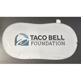 Taco Bell Sun Visor Car Windshield Shade 52” X 26” Collapsible