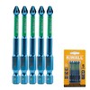 KiWALL Phillips Bits #2 Impact 5-Pack,2-3/4 Inch Phillips Head PH2