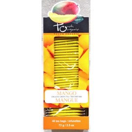 Touch Organic MANGO GREEN Tea Bags, 40 Bags, 2.5 oz