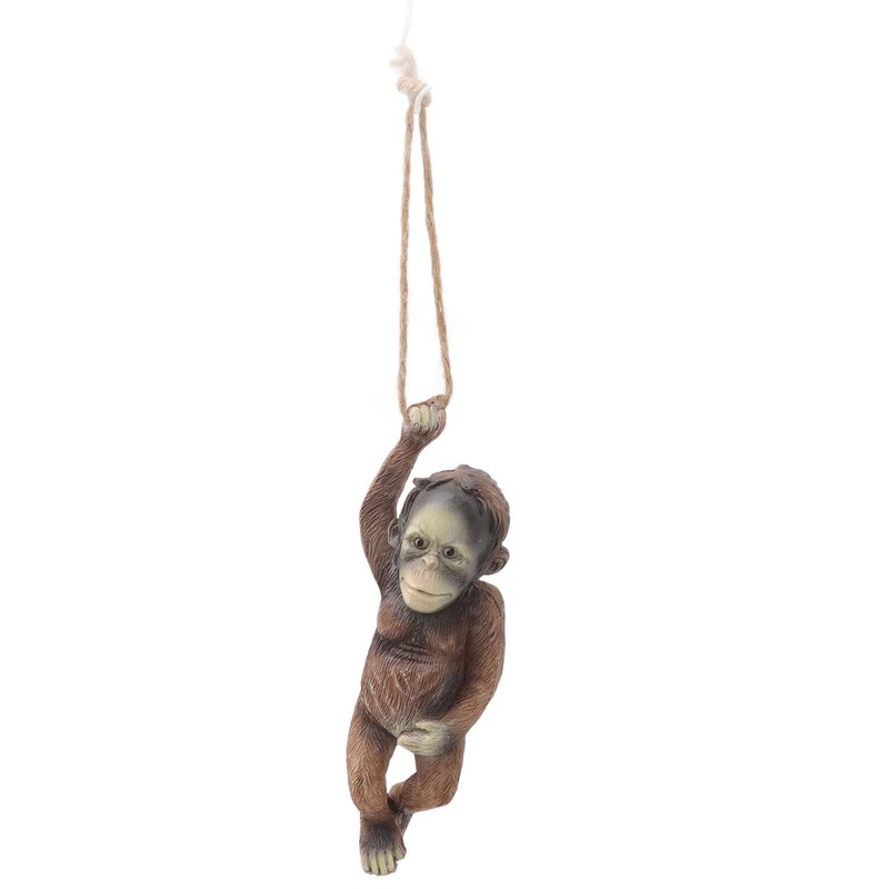 Monkey Hanging Statue, Hanging Monkey Garden Statue for Outdoors, Simulation
