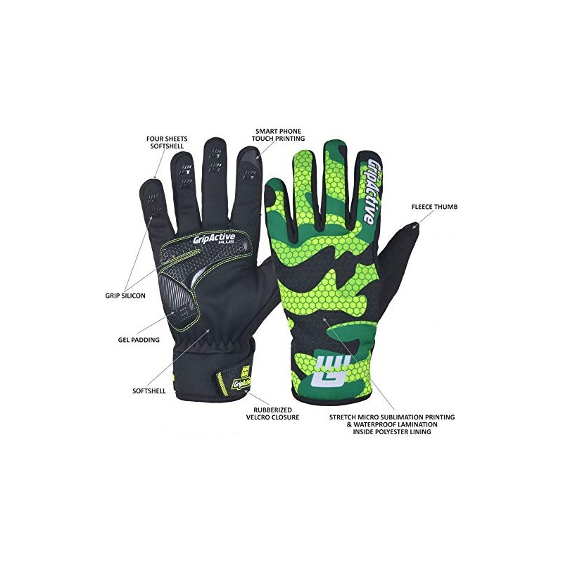 Grip Active Winter Cycling Gloves Water Resistant Windproof BMX Anti-Slip
