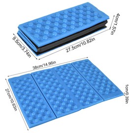 Camping Mat XPE Folding Seat Cuchion Moisture-resistant Mini Foam Seat Pad for Picnic Hiking Climbing Camping Travel (Blue + Black)