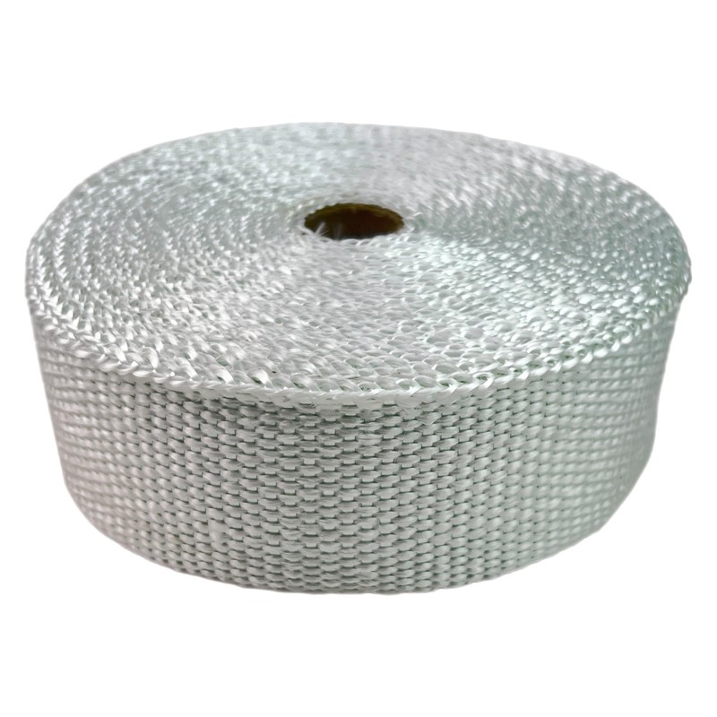 WHITE High Temperature Header Exhaust Pipe Insulation Wrap Roll White