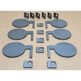 StreetRays [SR] 1/4" Steel IDPA Shooting Target Dueling Tree DIY Kit 4" Paddle & Weld Tabs
