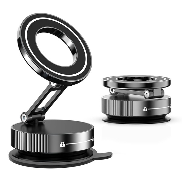 JLKRVEW Magnetic Absorption Car Smartphone Stand, Foldable, 360° Rotation, Supports