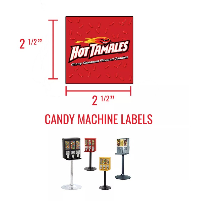 Unbranded (16) CANDY VENDING MACHINE STICKERS LABELS - MEGA VARIETY