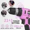 FADAKWALT Cordless Drill Set, 20V Electric Power Drill With Battery