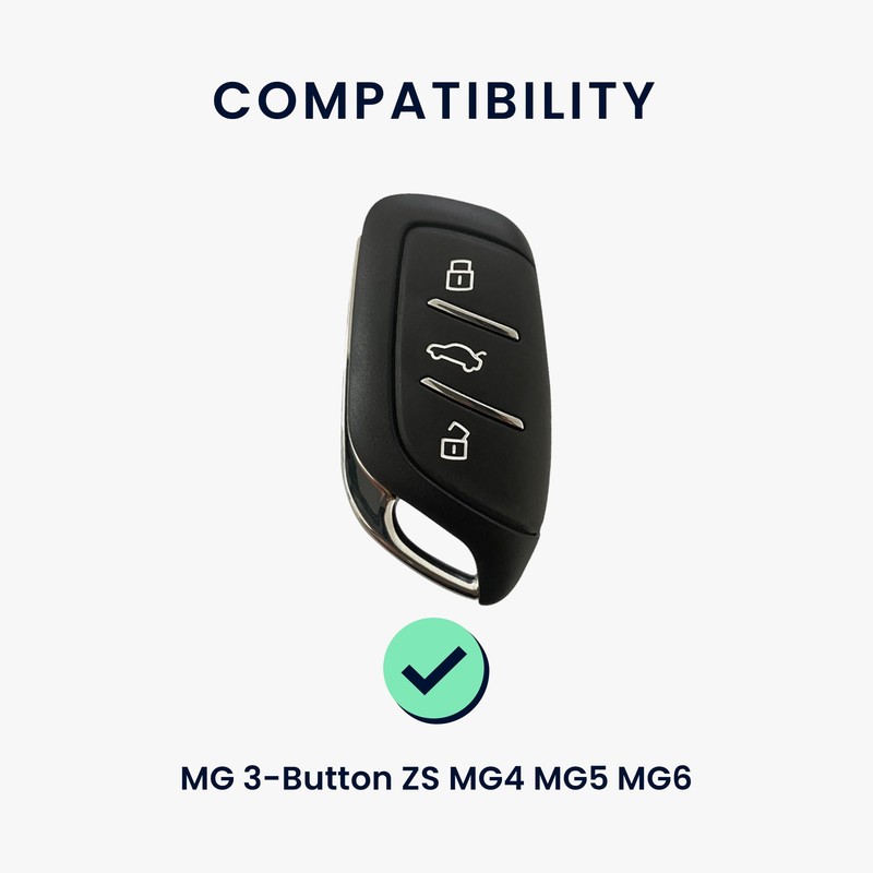 kwmobile Leather Key Cover Compatible with MG 3-Button ZS MG4