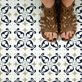 Susanna Tile Stencil - Stencils for Floors, Painted Floor, Floor Stencils Large, Tile Pattern Stencil, Tile Stencils