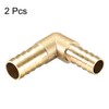 sourcing map 12mm to 10mm Barb Brass Hose Fitting 90