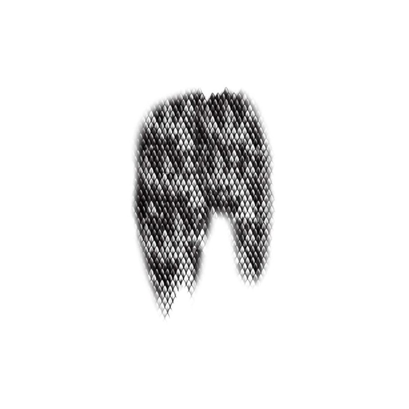 Set of 2 Snake Scale Tattoo Stickers, Black Temporary Fake