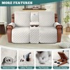 Ruaozz Waterproof Loveseat Recliner Cover with Console Non-Slip Reclining Couch