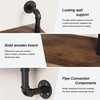 Merapi 24" Industrial Floating Shelves, Pipe Shelves for Wall, 2