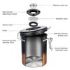 BERTILLE Stainless Steel Coffee Canister,16 oz Kitchen Food Storage Container