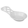 Home Basics Lattice Collection Cast Iron Spoon Rest (White)