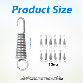 12pcs Vise Grip Spring Clamp, Carbon Steel Replacement Springs for Pliers Compatible with Irwin Vise Grip Locking Pliers Repairing Shop Supply (30mm)