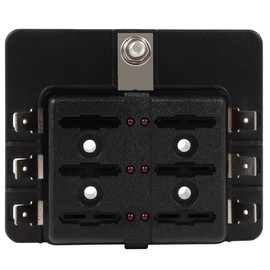 SCITOO Use for RV Boat Motorhome Speedboat 6-Way Blade ATO/ATC/ATS Fuse Box Fuse Box troubleshooting12-32V DC Suitable for Outdoor