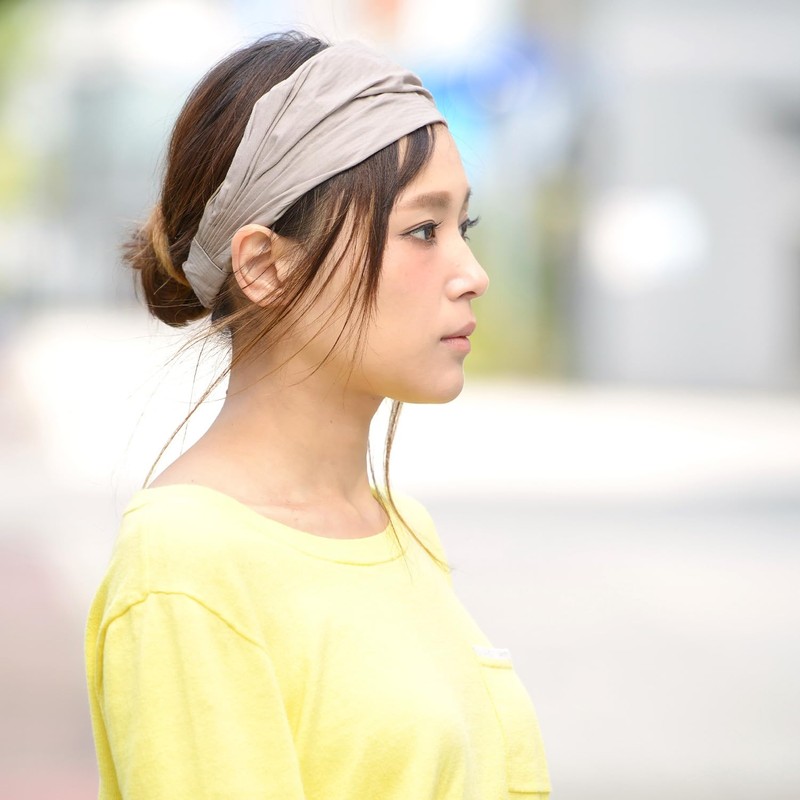 Women & Mens Japanese Bandana Wrap for Yoga, Elastic Cotton