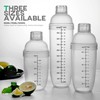Homestia 2Pcs Plastic Cocktail Shaker with Jigger Set, Hand Shaker
