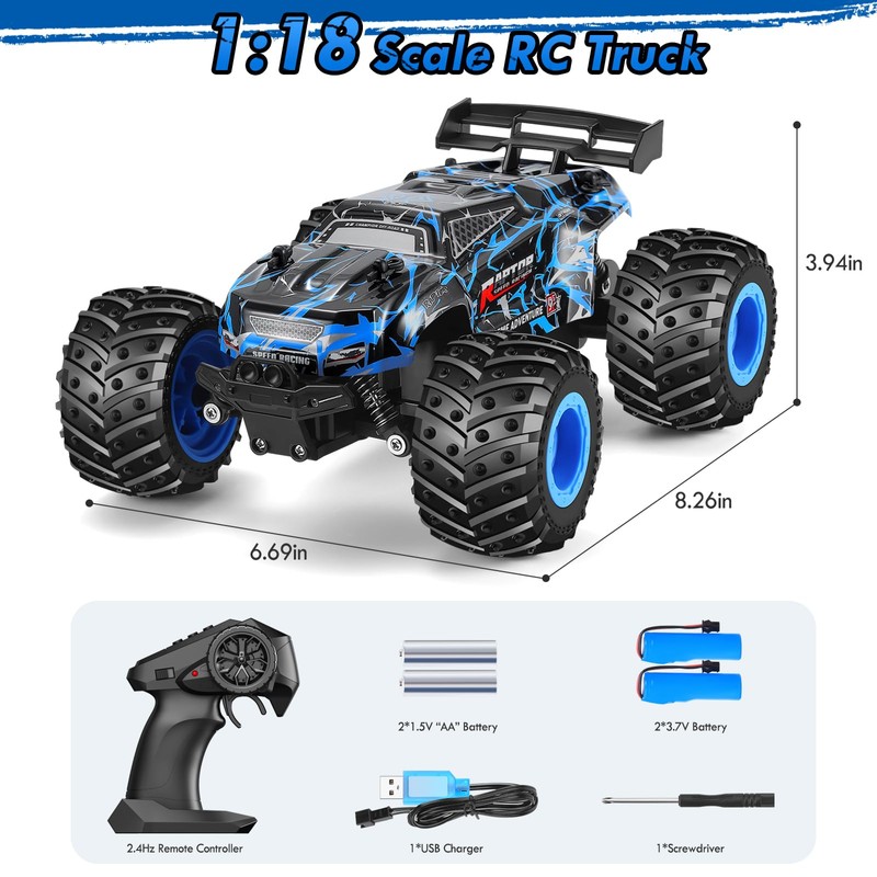 BIFYTON Remote Control Car, 1:18 Scale Toy Rc Car, All-Terrain