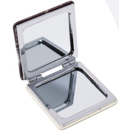 Stephanie Imports Pack of 3 Square Shaped Folding Compact Pocket Makeup Mirror Double Sided (3X Magnification) in Gift Box