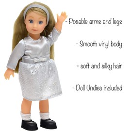 Mini Doll Lilly - 6.5 Inch Vinyl Posable Doll