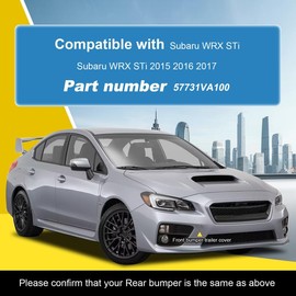 Goholy Car Front Bumper Tow Hook Cover Compatible with Subaru WRX STi 2015 2016 2017 Trailer Cover Cap 57731VA100 Small Lid Towing Eye Cap Blue Right Passenger Side