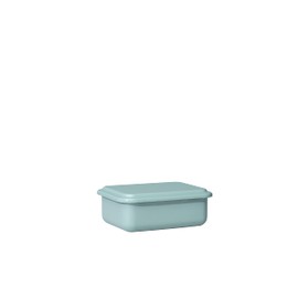 Riess, 0411-126 Storage Container with Lid 15 x 11 x 5 cm Enamel Design SERVE + STORE Sage Green Weight 0.4 kg LH 15.7 x 11.7 x 5 cm