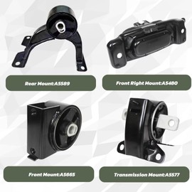 Arokzn 4Pcs Engine Motor Mount Compatible with 2011-2020 Dodge Grand Caravan Chrysler Town & Country Ram C/V Volkswagen Routan 3.6L Replacement for A5665 A5480 A5589 A5577