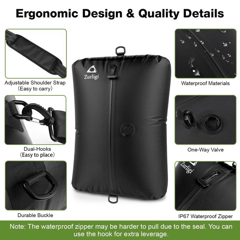 Zurligi Vacuum Bag for Travel with Pump, 40L Vacuum Compression