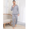 Ekouaer Mens Pjs Sets Pyjamas for Men Long Sleeve Check