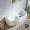 Clear Acrylic Bathtub Caddy Tray with Gold Handles for Luxury