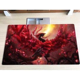 Mlikemat Playmat Akiza Izinski Black Rose Dragon TCG CCG Trading Card Play Mat No Zones + Free Bag (ZD014-99-K-No Zones)
