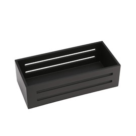 Wooden Black Bathroom Decor Box,Toilet Paper Basket for Back of Toilet Basket Tank Topper