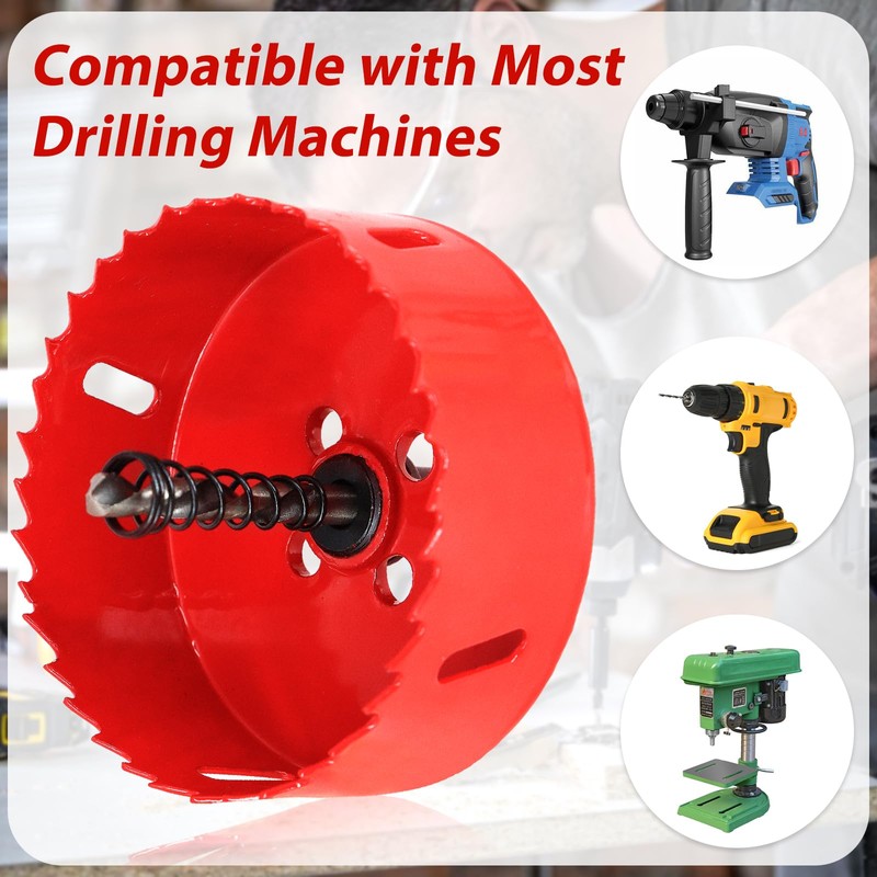 KACNON Hole Saw 145 mm, Universal High-Speed Steel HSS M42