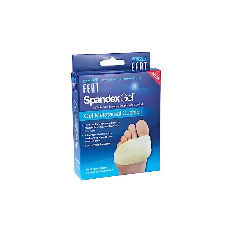 Neat Feat Spandex Gel Matatarsal Cushion Pads for Women, Medium,