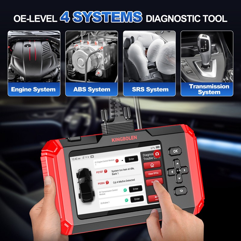 KINGBOLEN 2025 KINGBOLEN S800 OBD2 Car Scanner Engine ABS SRS