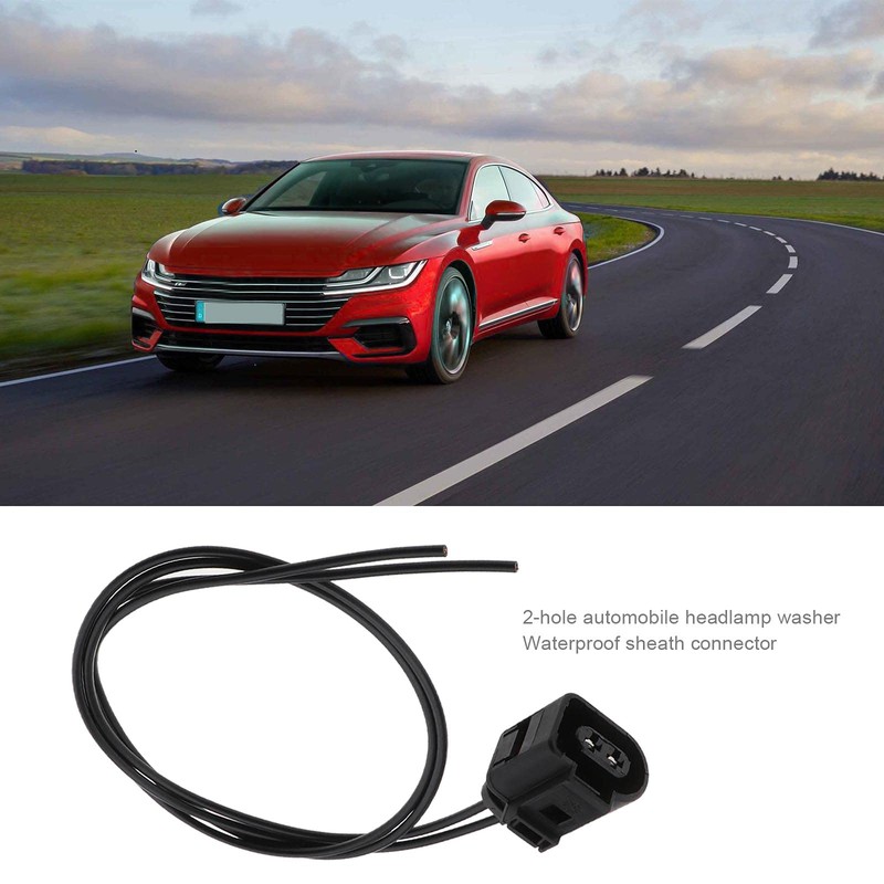 eMagTech Replacement connector headlight wiring harness socket 2-pin 1J0973722 2