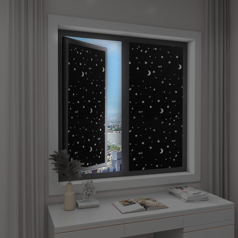 Benaewa Black Out Blinds, 200×145cm Temporary No Drill Blackout Blinds
