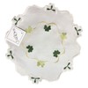 Embroidered Shamrock Doilies Pack of 4 Scallop Edge Leaf Design