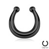 Inspiration Dezigns Black Plain Non-Piercing Septum Hanger Nose Ring