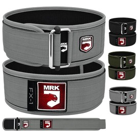 MRK Advanced Weight Lifting Belt - Secure Auto-Lock, 4" Wide Adjustable Gym Support for Functional Fitness, Olympic Lifting, Powerlifting, Bodybuilding, WODs, Deadlifts - Comfort Fit for Men and Women