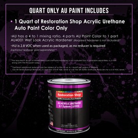 Restoration Shop - Omaha Orange Acrylic Urethane Auto Paint - Quart Paint Color Only - Professional Single Stage High Gloss Automotive, Car, Truck Coating, 2.8 VOC